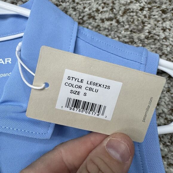 Peter Millar Womens Sleeveless Banded Polo Shirt Womens Small Blue New With Tags - Picture 7 of 13